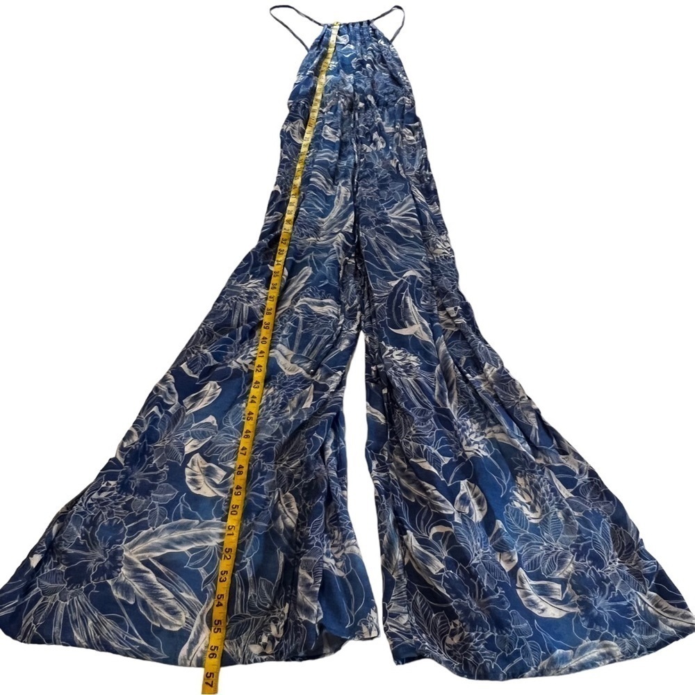 NWT Maaji Floral Print Cover Up Jumpsuit Blue M Beacheear Swim Coastal Printed - Picture 14 of 16